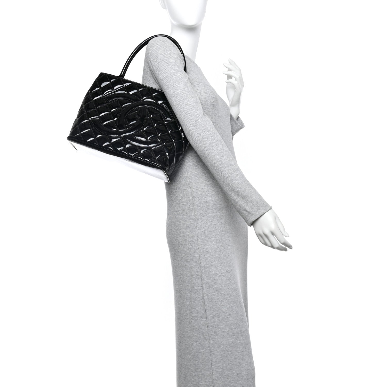 Patent Medallion Tote Black