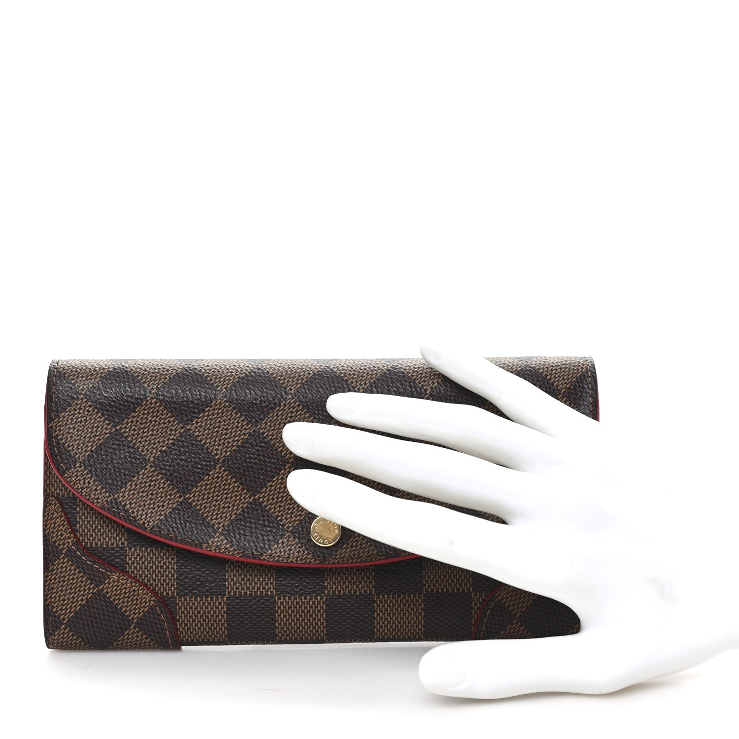 Damier Ebene Caissa Wallet Cherry