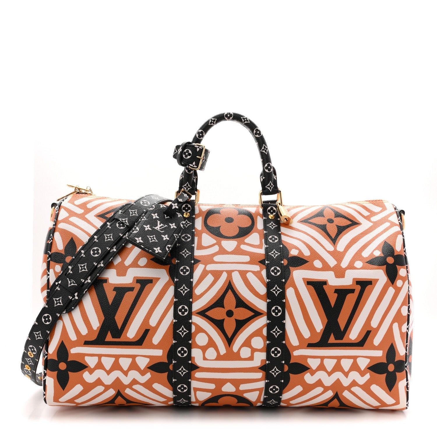 Monogram Giant Crafty Keepall Bandouliere 45 Creme Caramel Black