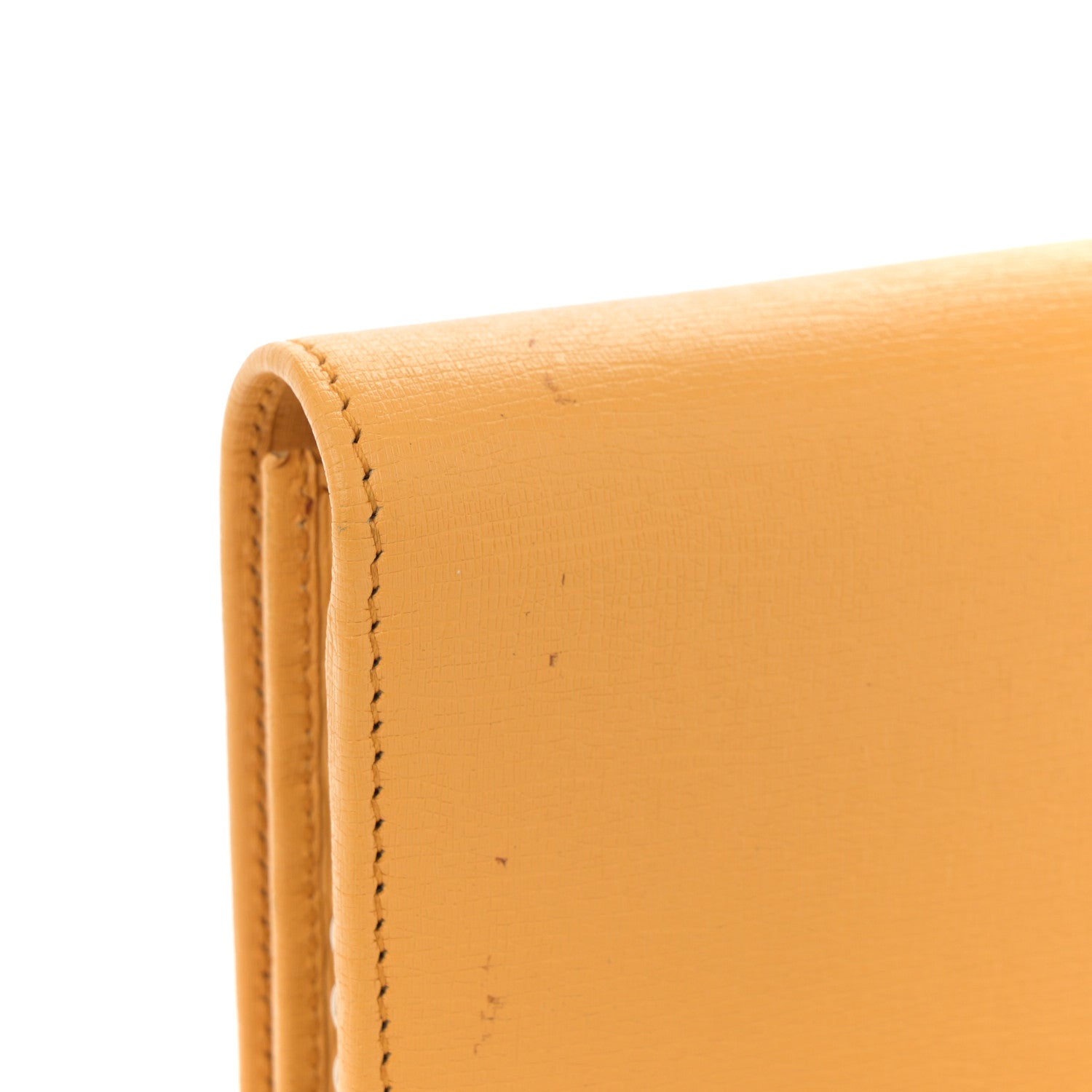 Textured Calfskin Medium Betty Chain Wallet Yellow