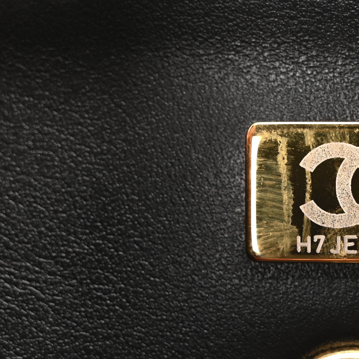 Shiny Caviar Preppy Coco Small Bowling Bag Black