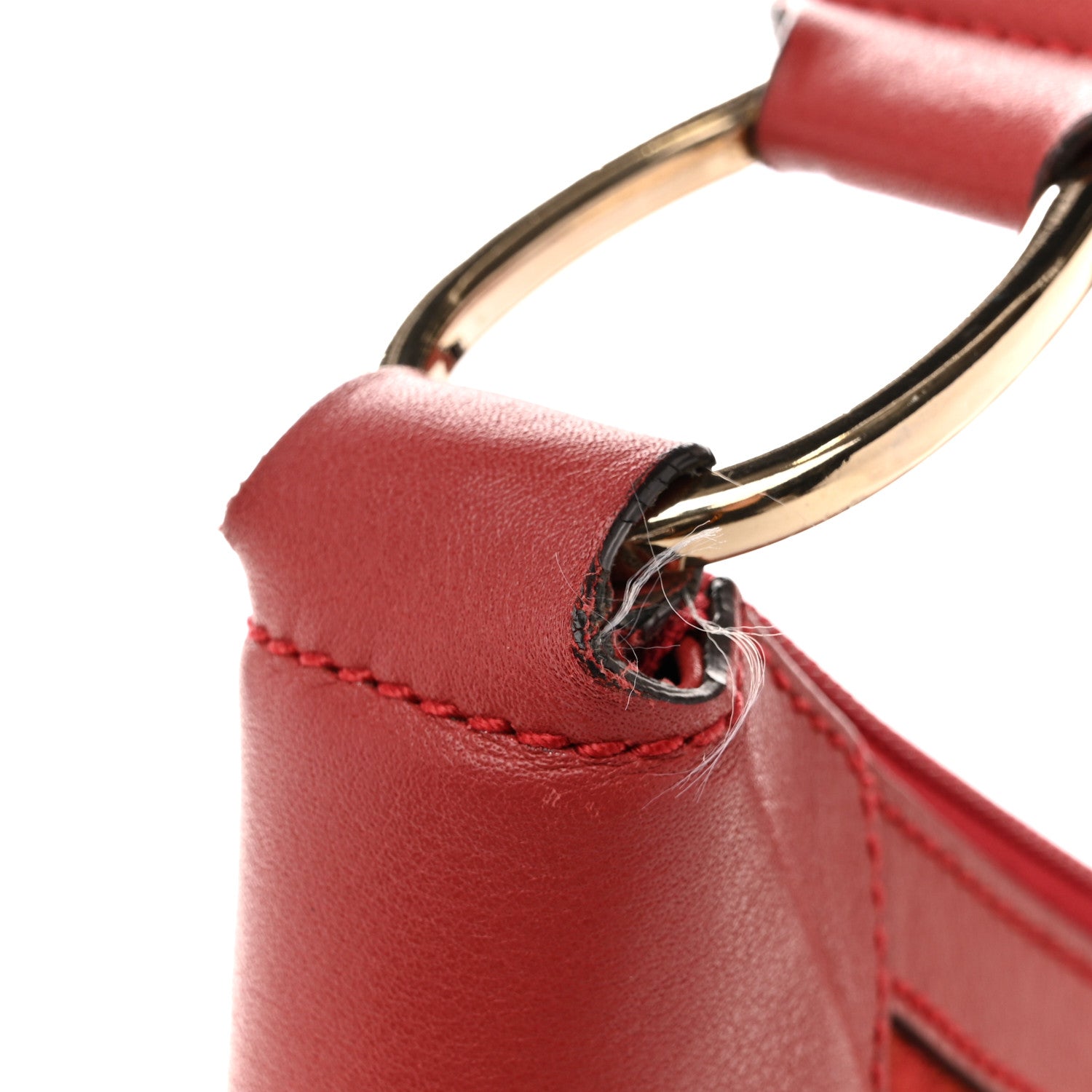 Monogram Half Moon Hobo Red