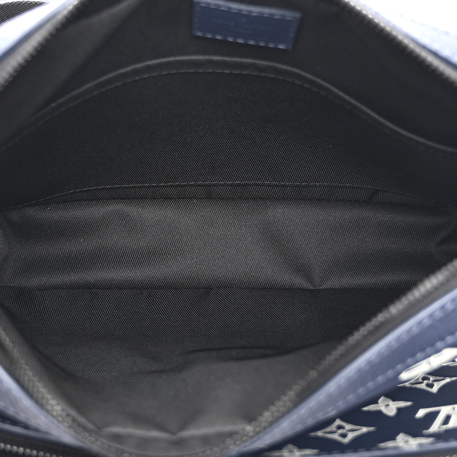 Calfskin Monogram Shadow Trio Messenger Navy White