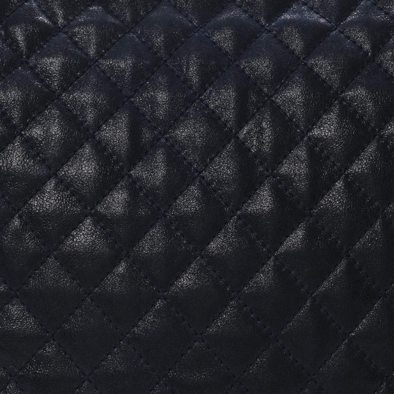 Iridescent Calfskin Large Gentle Boy Flap  Navy Blue