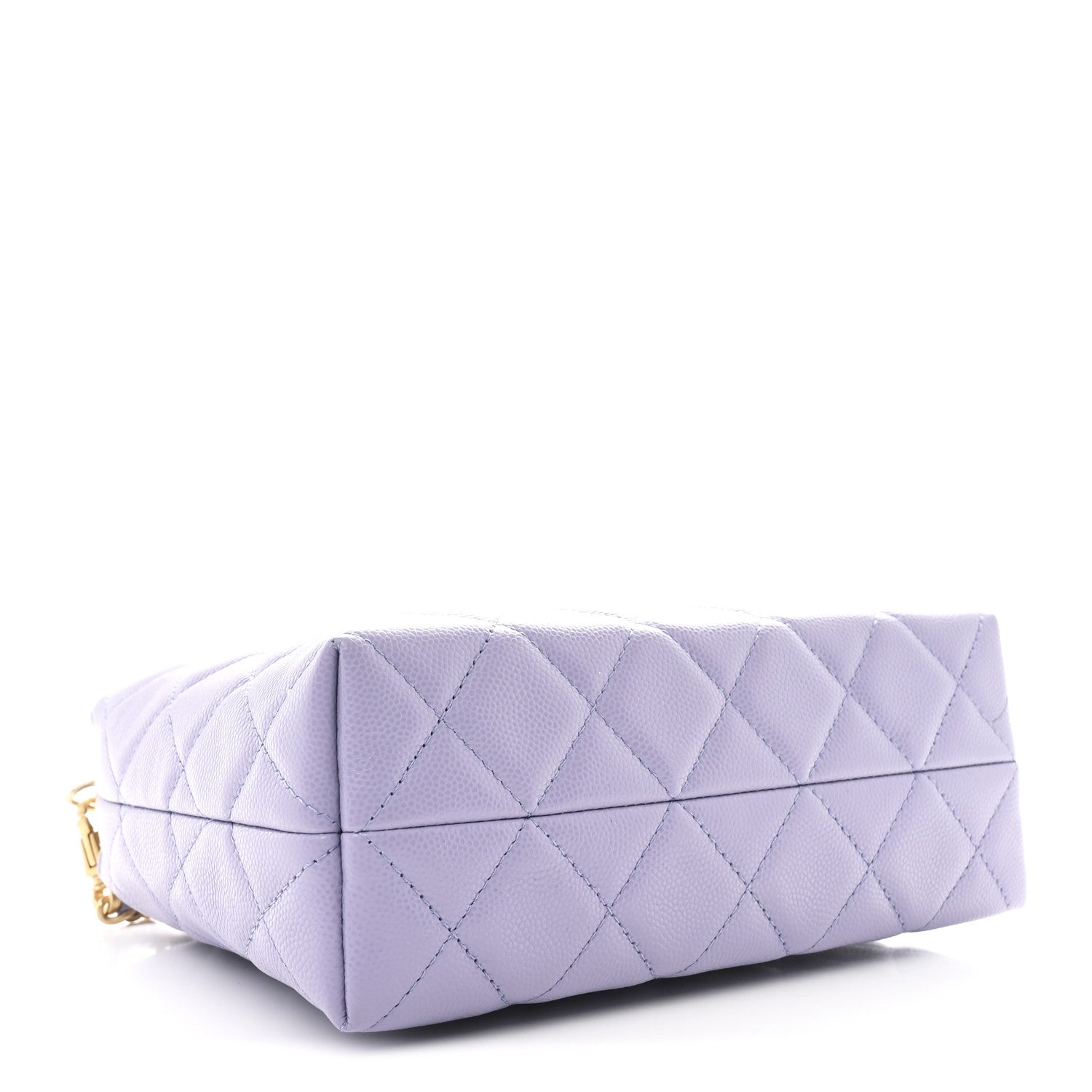 Caviar Quilted Chanel Way Clutch With Chain Light Purple