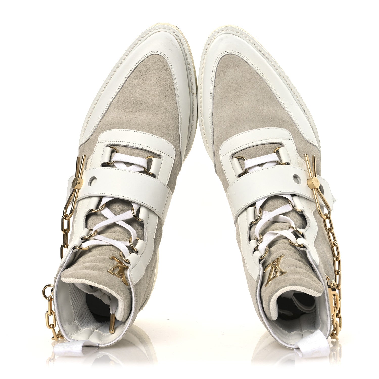 Calfskin Suede Mens Creeper Ankle Boots 9 White