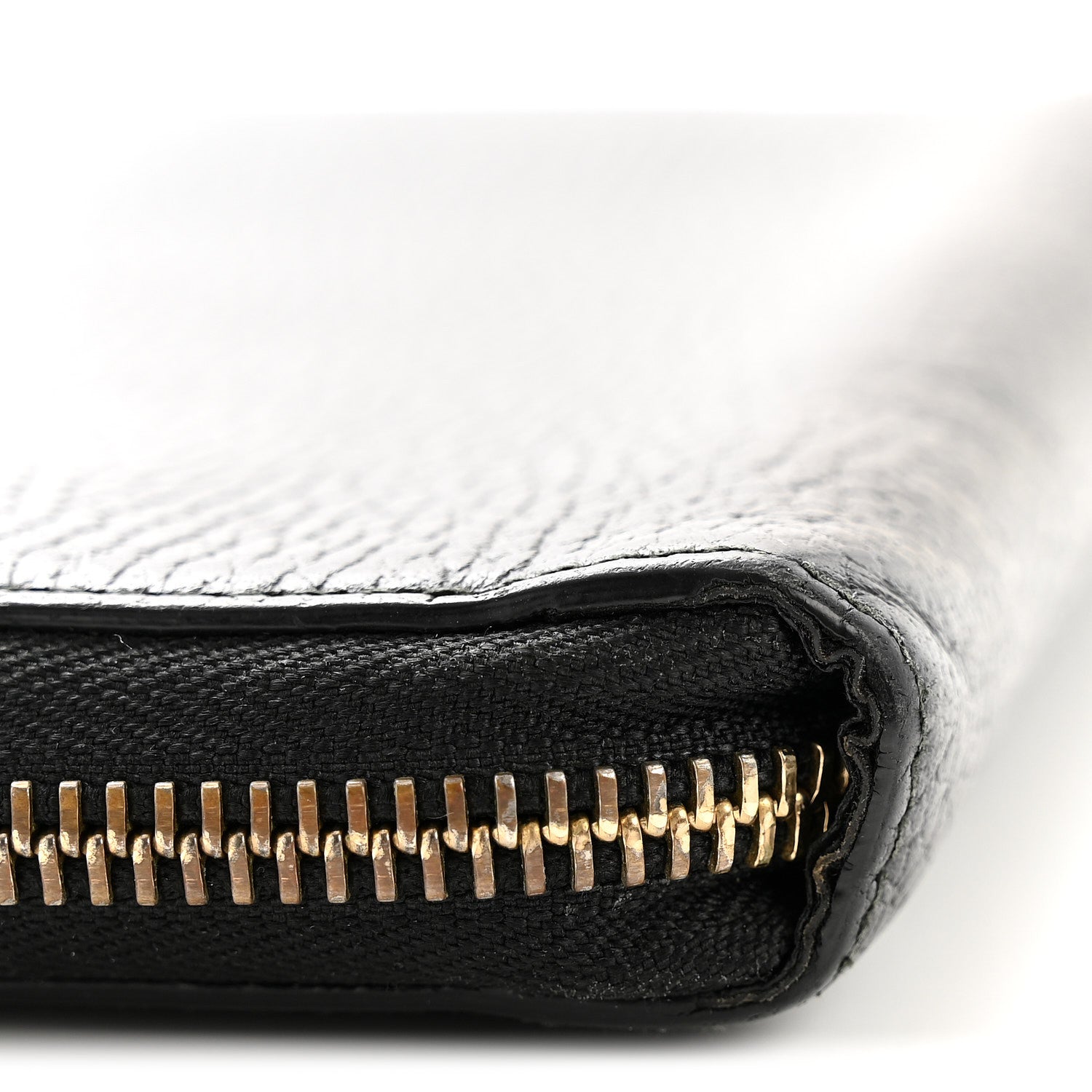 Dollar Calfskin GG Zip Around Wallet Black
