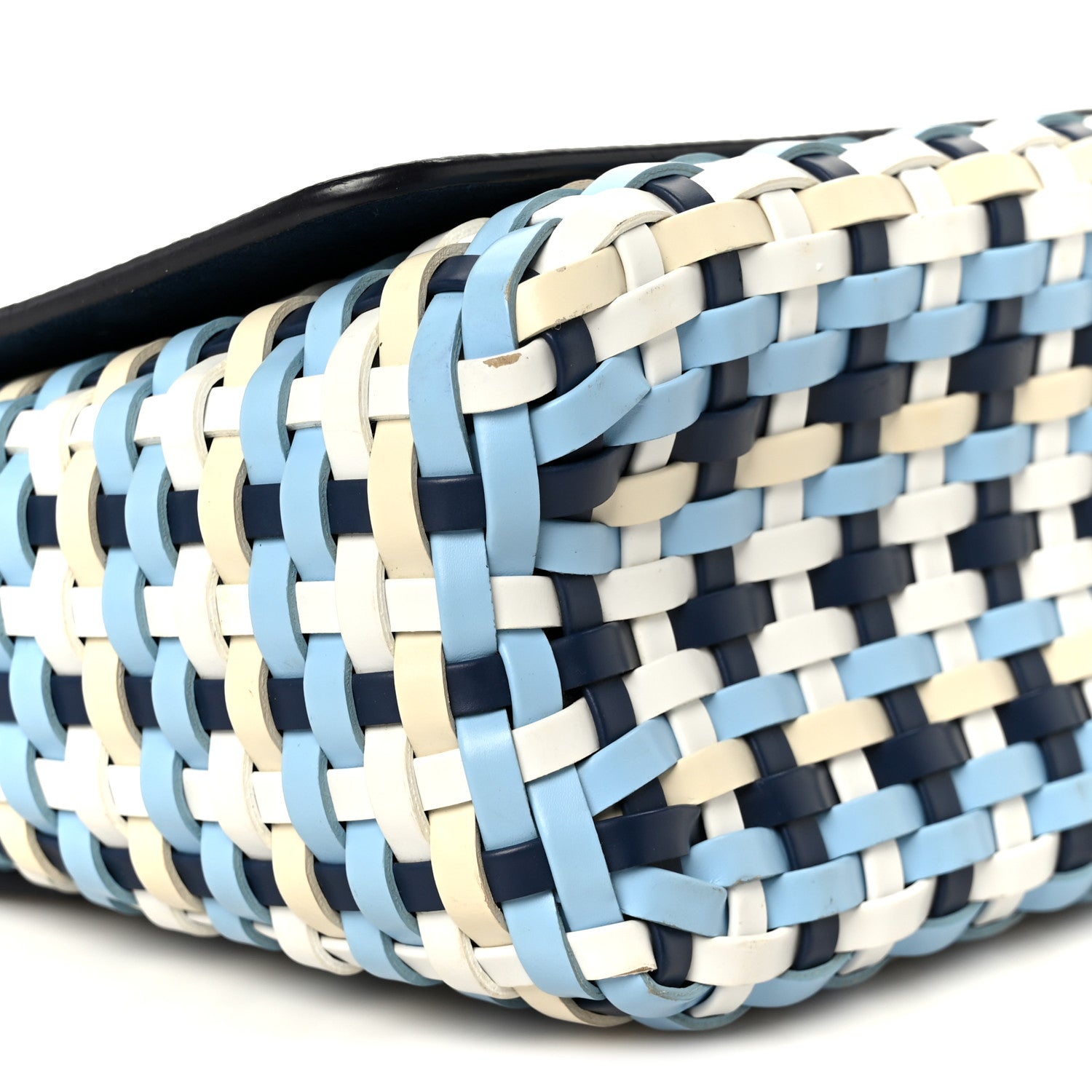 Epi Guinguette Twist Shoulder Bag MM Indigo Blue