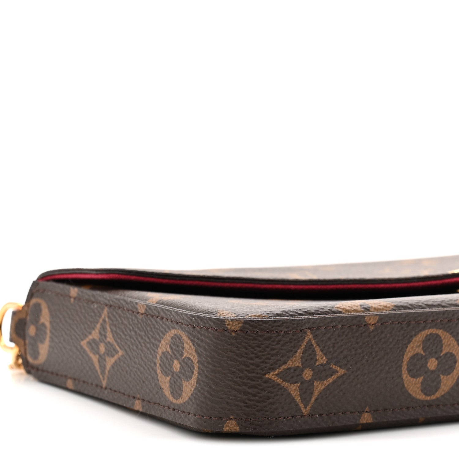 Monogram Pochette Felicie Chain Wallet Fuchsia