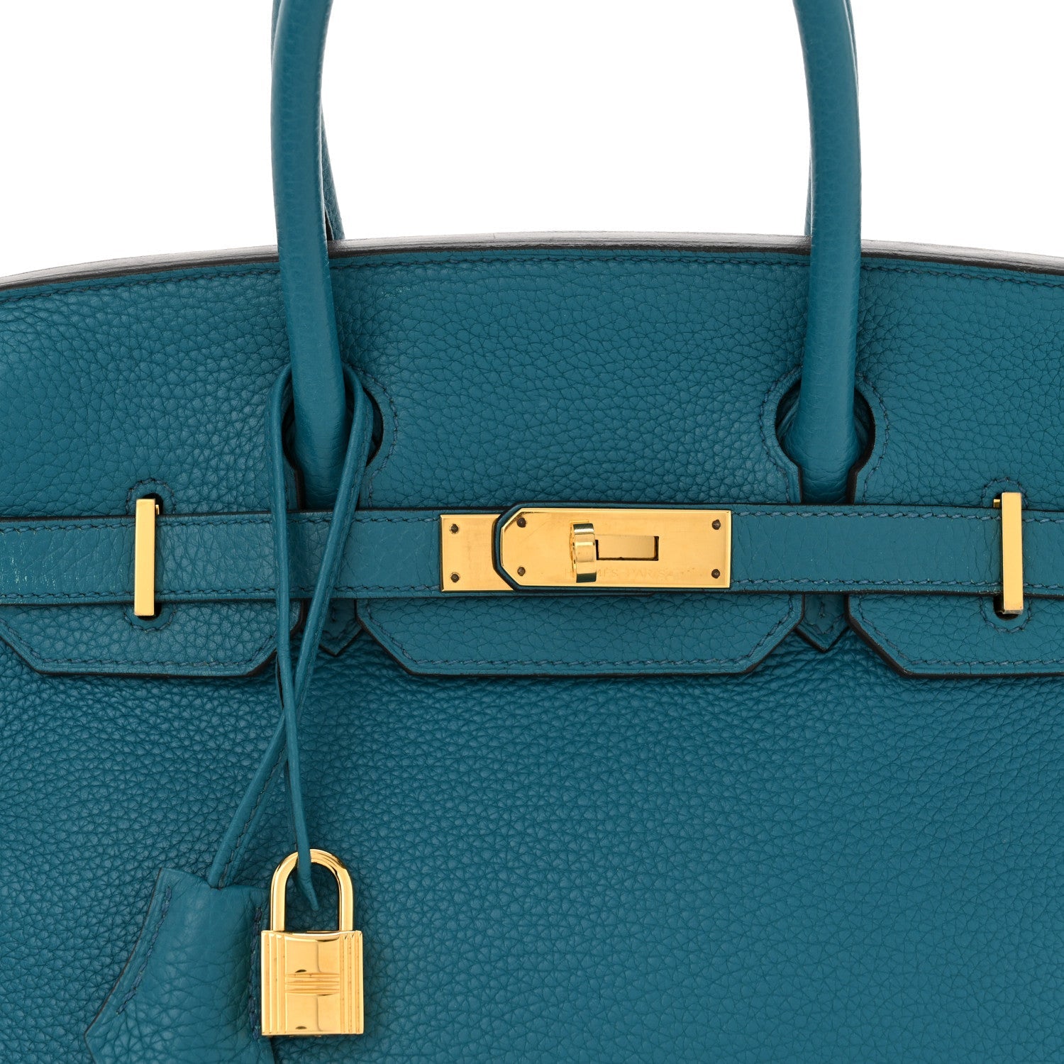 Taurillon Clemence Birkin 30 Bleu Izmir