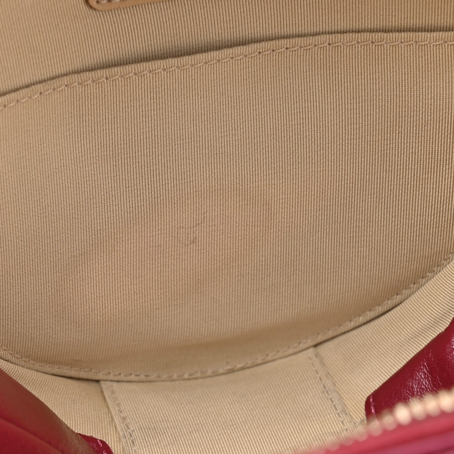 Glazed Calfskin Round As Earth Evening Bag Rouge