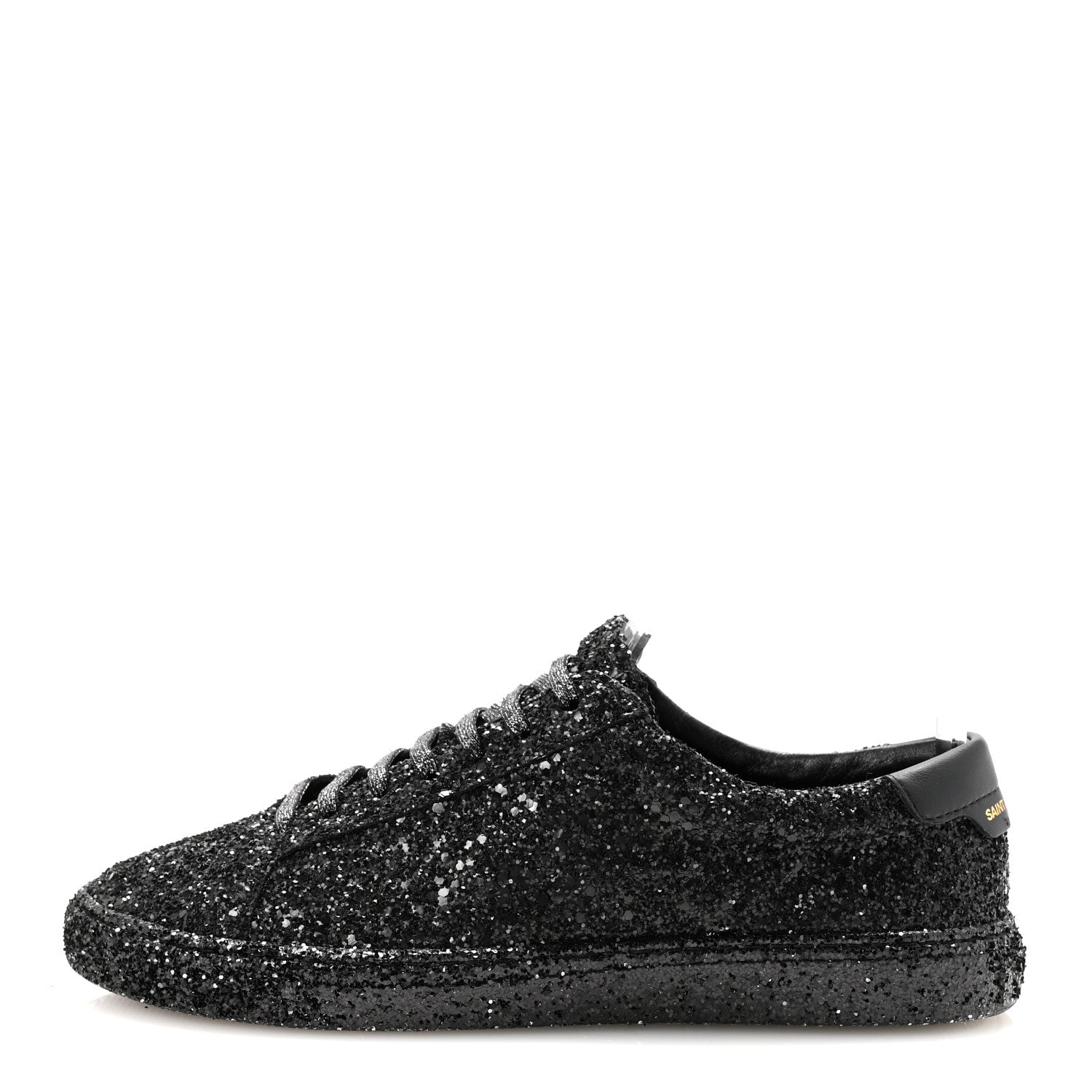 Calfskin Crystal Glitter Andy Sneakers 38.5 Black