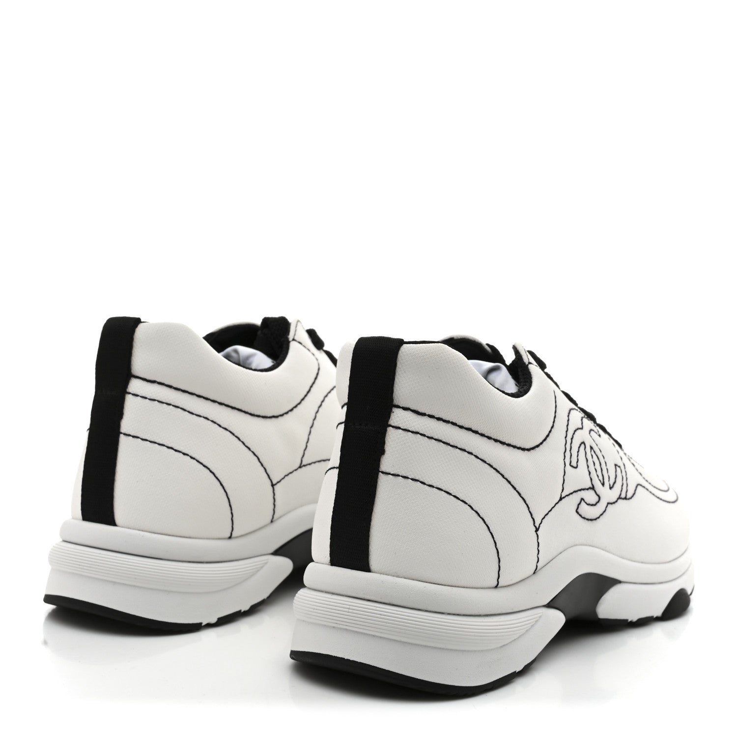 Cotton Womens CC Sneakers 38 White Black