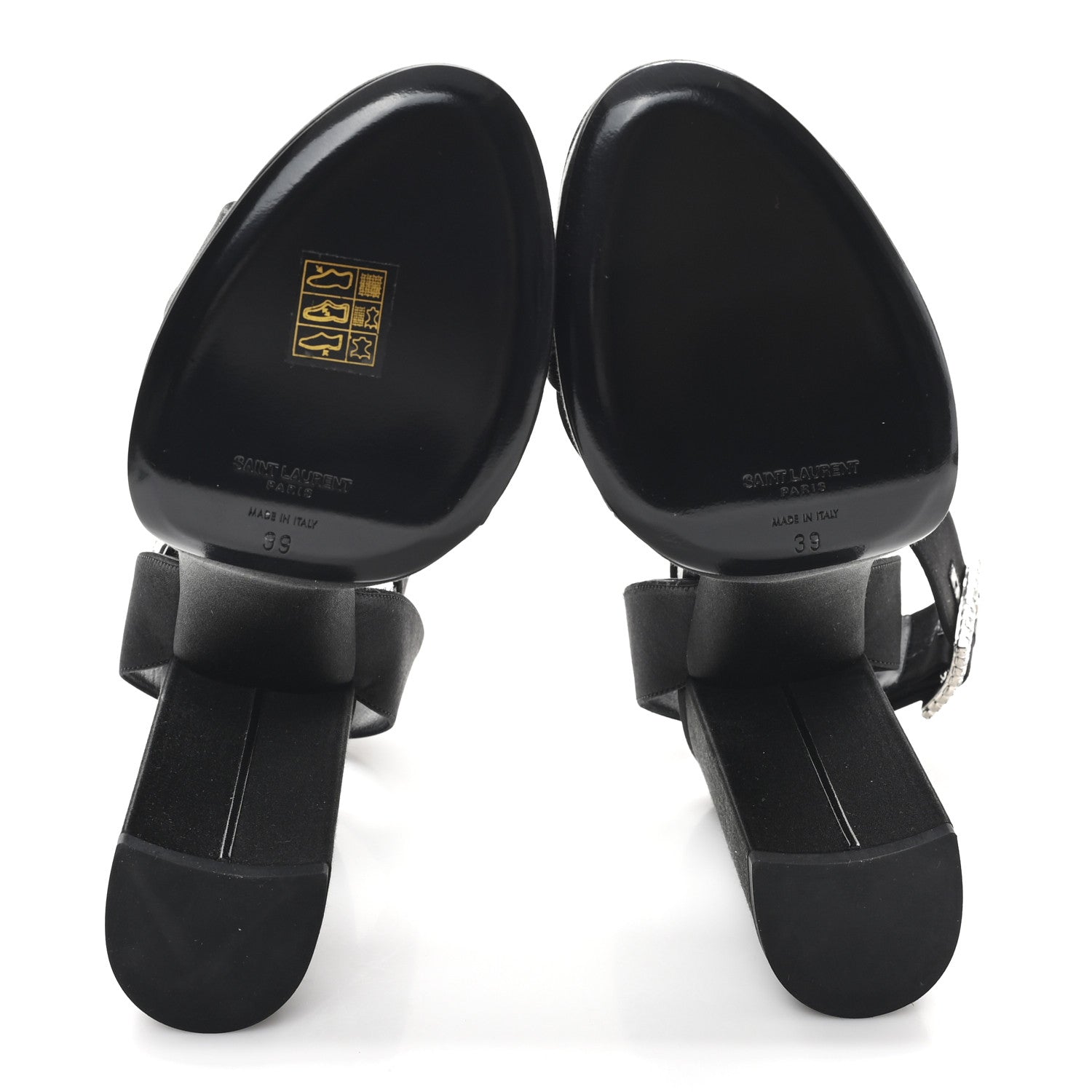Raso Regale Bianca 85 Platform Sandals 39 Black