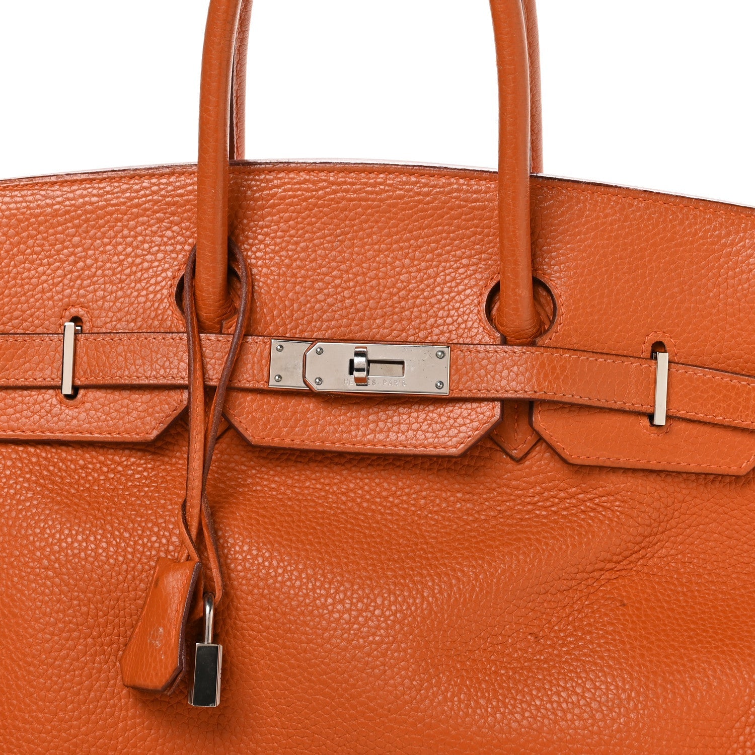 Taurillon Clemence Birkin 35 Orange