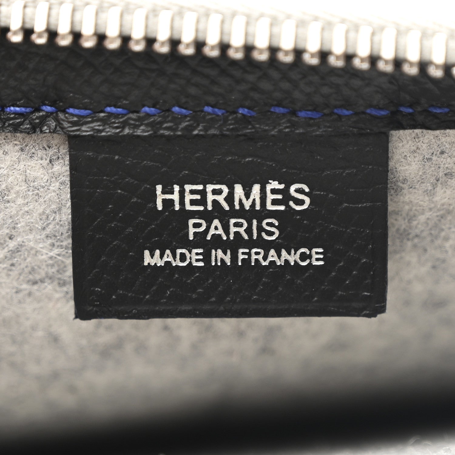 Felt Epsom Colorblock Toodoo 29 Zip Pouch Gris Clair Bleu Electrique Black