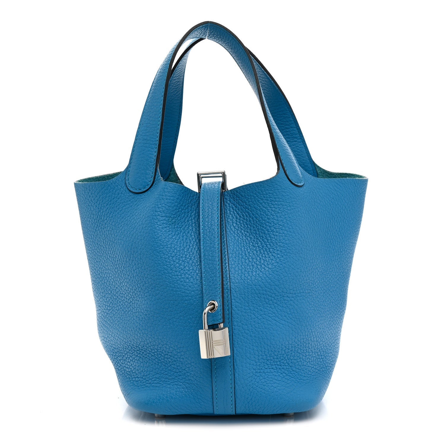 Taurillon Clemence Picotin Lock 18 PM Bleu Frida