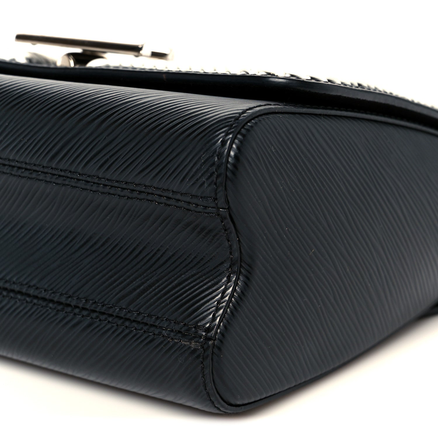 Epi Whipstitch Heart Twist Shoulder Bag MM Black