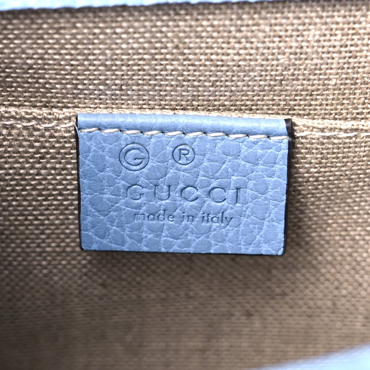 Dollar Calfskin Small Interlocking G Shoulder Bag Mineral Blue