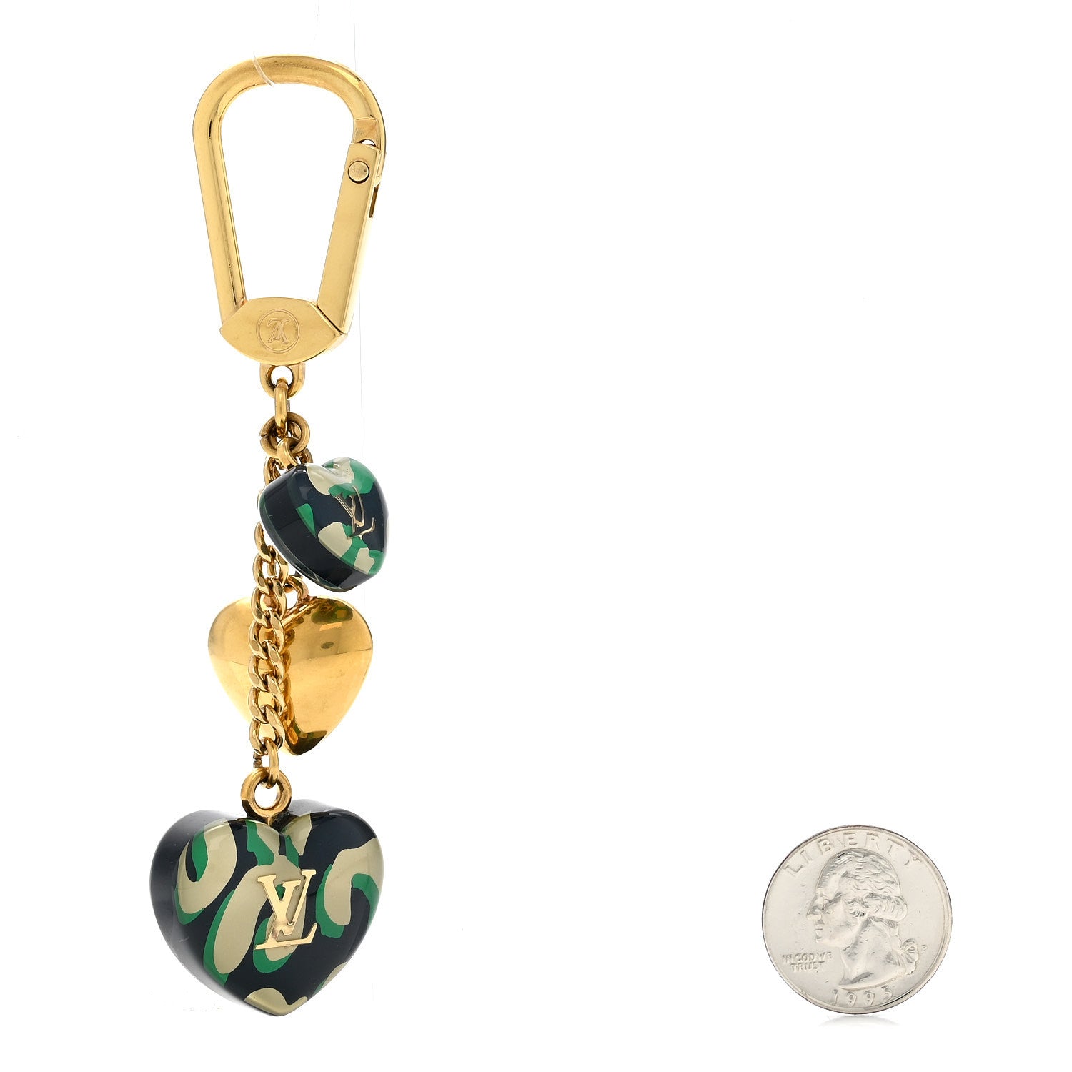 Leopard Heart Bag Charm Key Holder Blue Infini