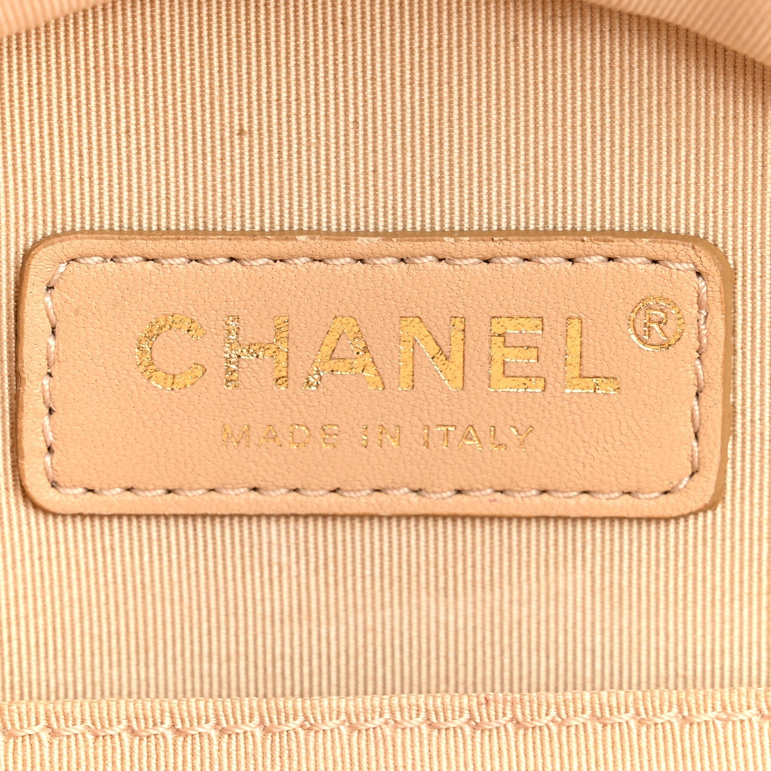 Glazed Calfskin Round As Earth Evening Bag Beige