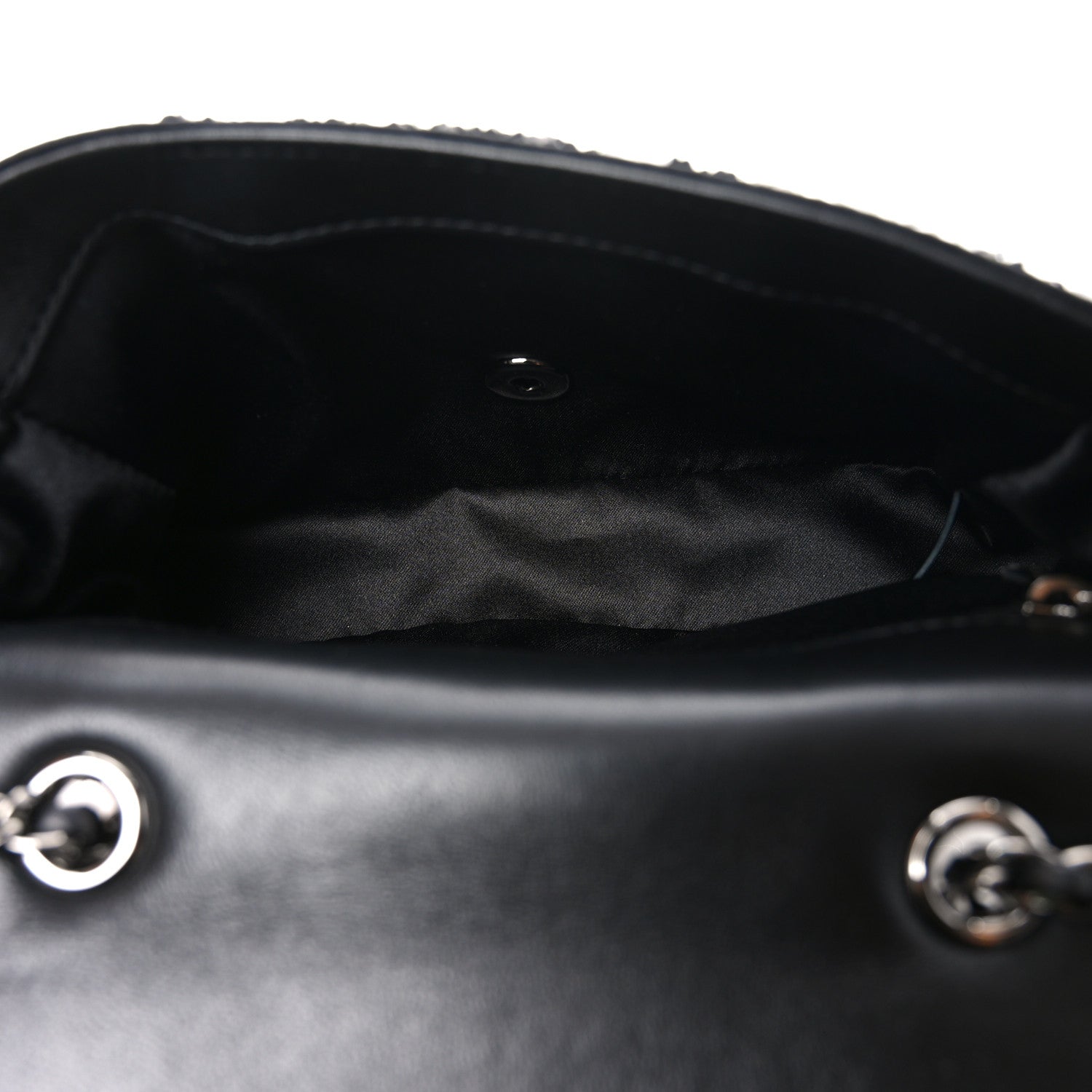 Sequin Mini Rectangular Flap Black White