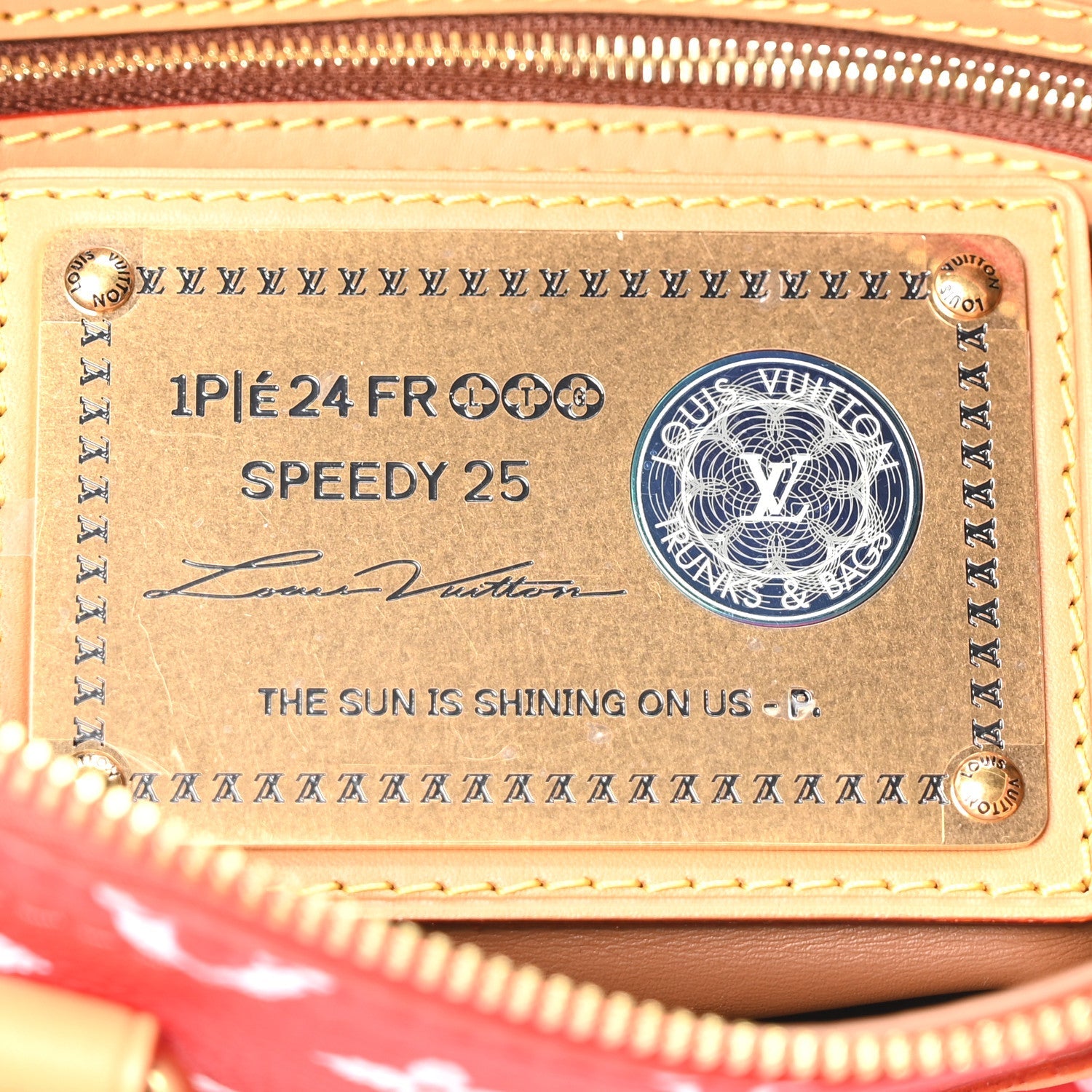 Soft Calfskin Monogram Speedy P9 Bandouliere 25 Red