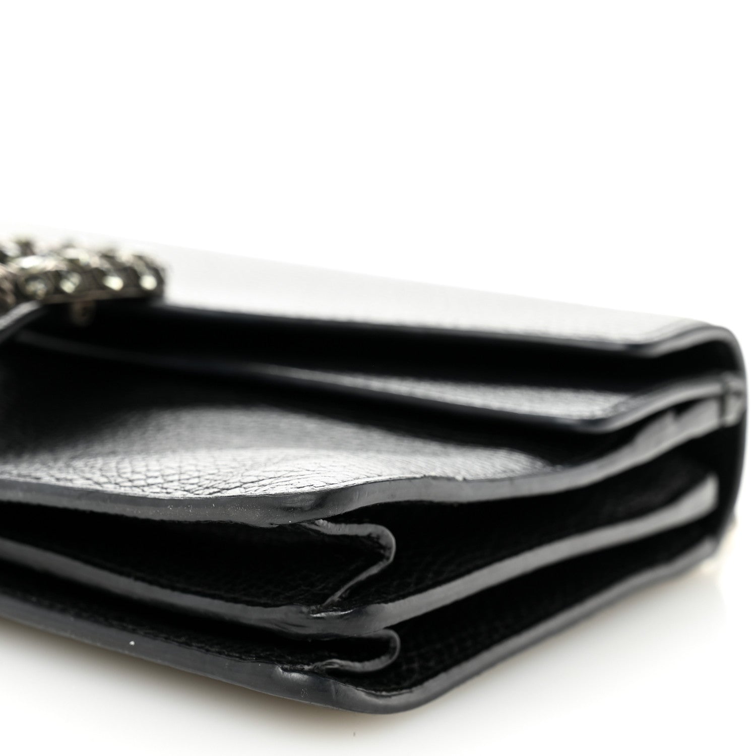 Pebbled Calfskin Small Dionysus Shoulder Bag Black