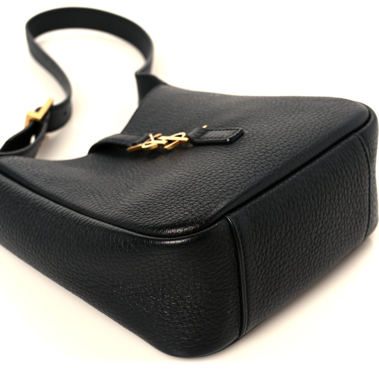 Grained Calfskin Baby Le 5 A 7 Supple Hobo Black