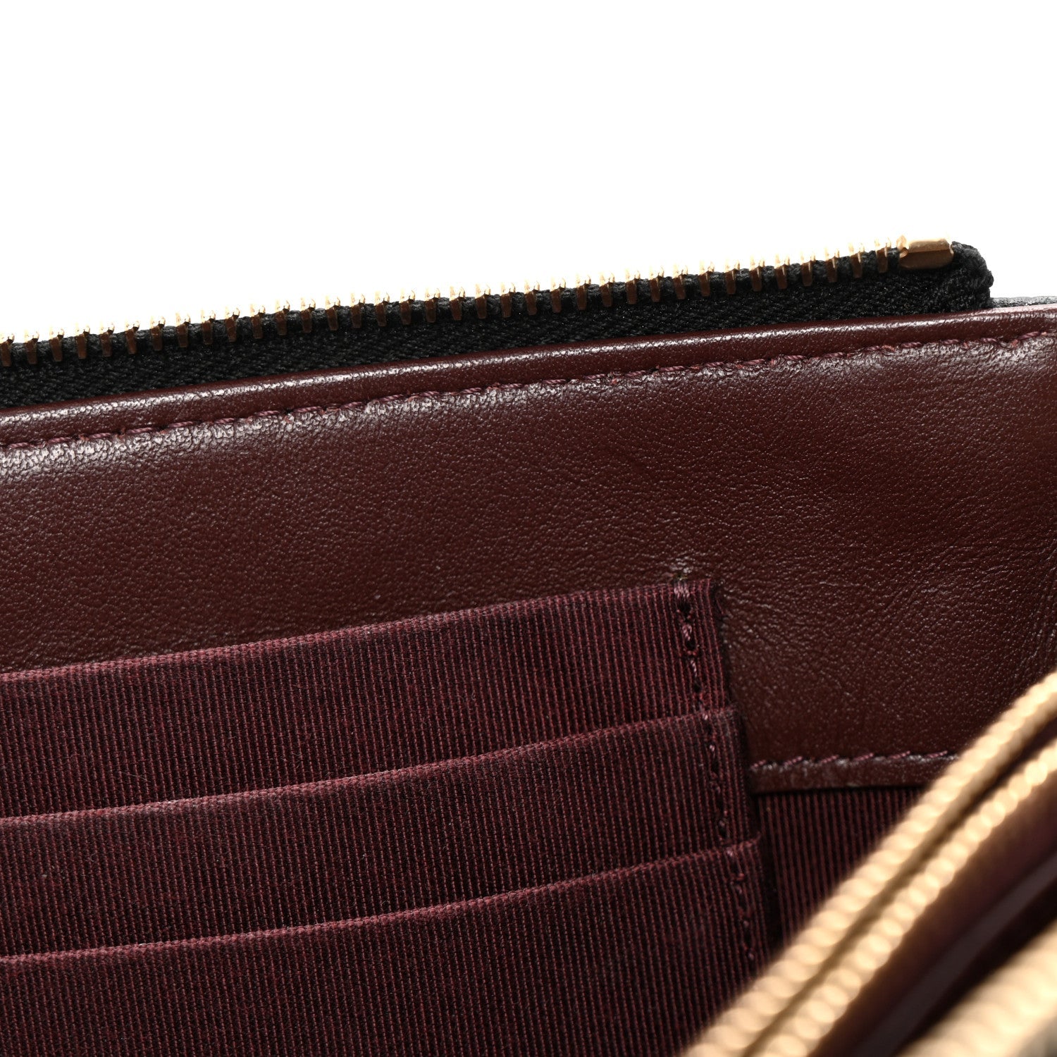 Caviar Quilted Large Zipped Clutch Black