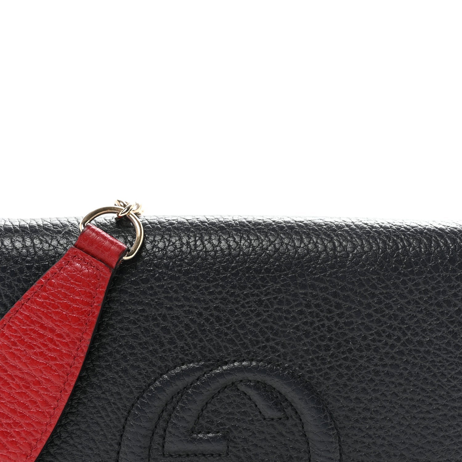 Dollar Calfskin Soho Wallet On Chain Blue Hibiscus Red Mystic White