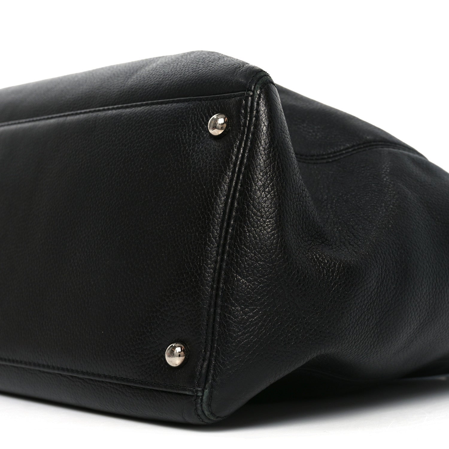 Calfskin Cerf Shopper Tote Black
