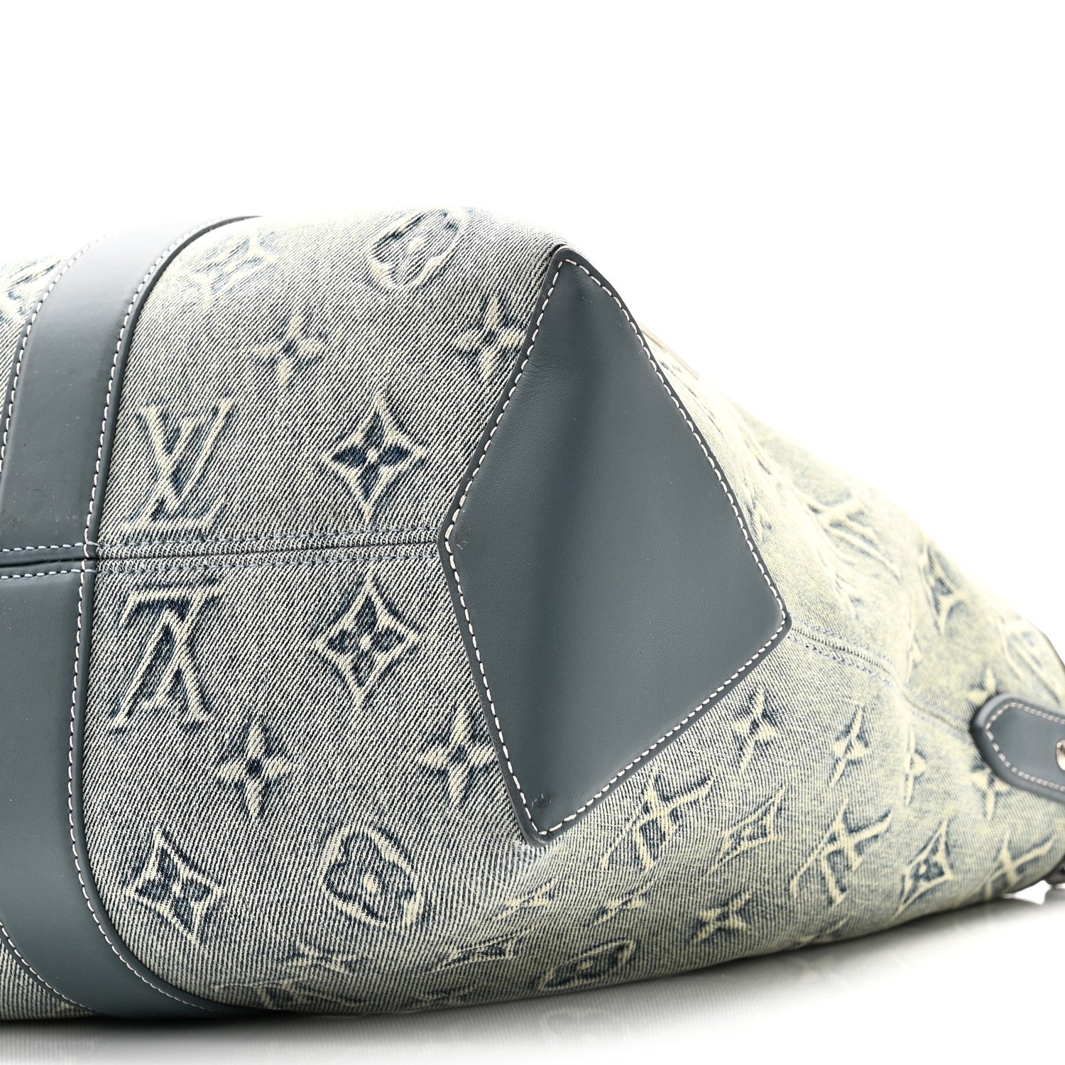 Monogram Washed Denim Weekend Tote NM Blue