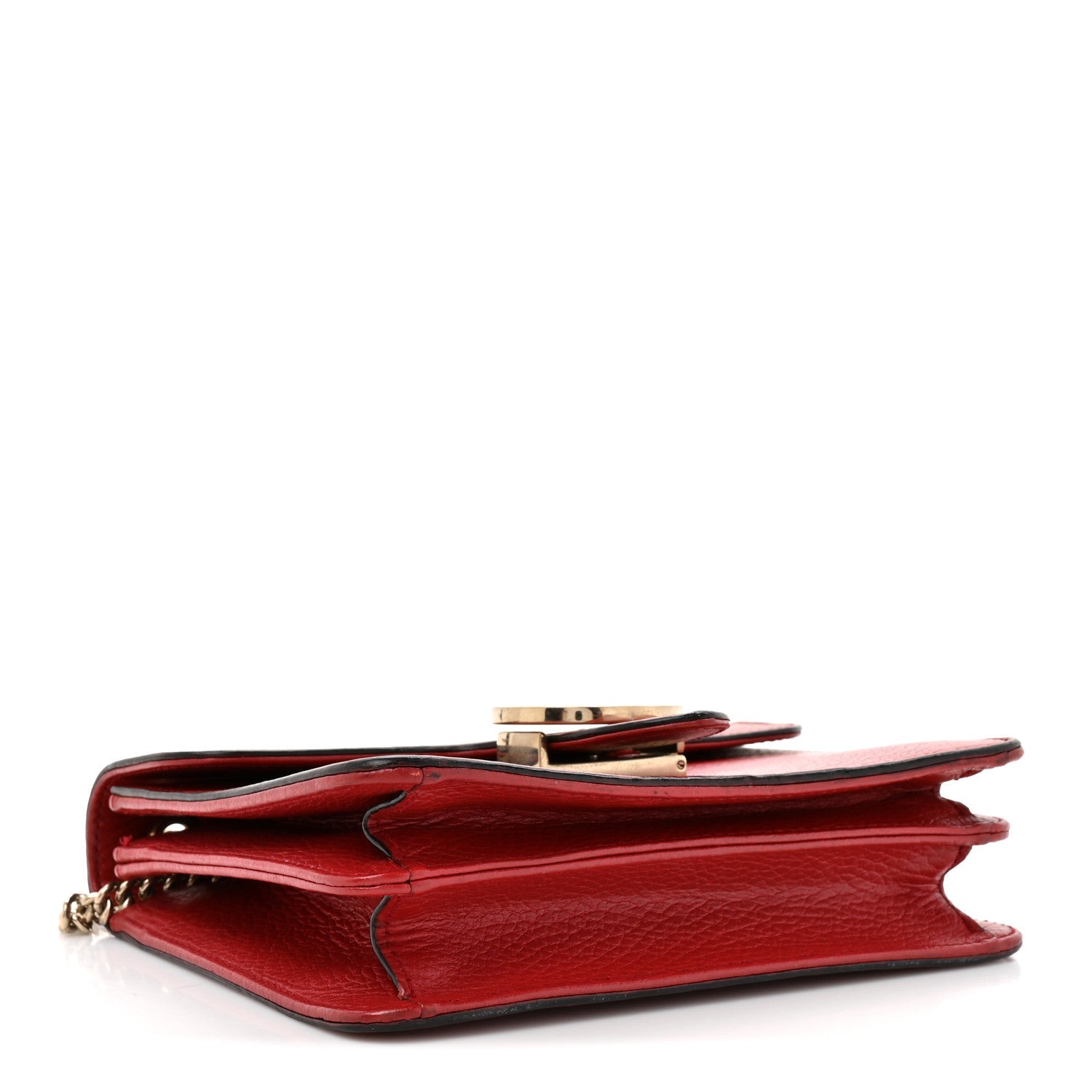 Dollar Calfskin Small Interlocking G Shoulder Bag Red