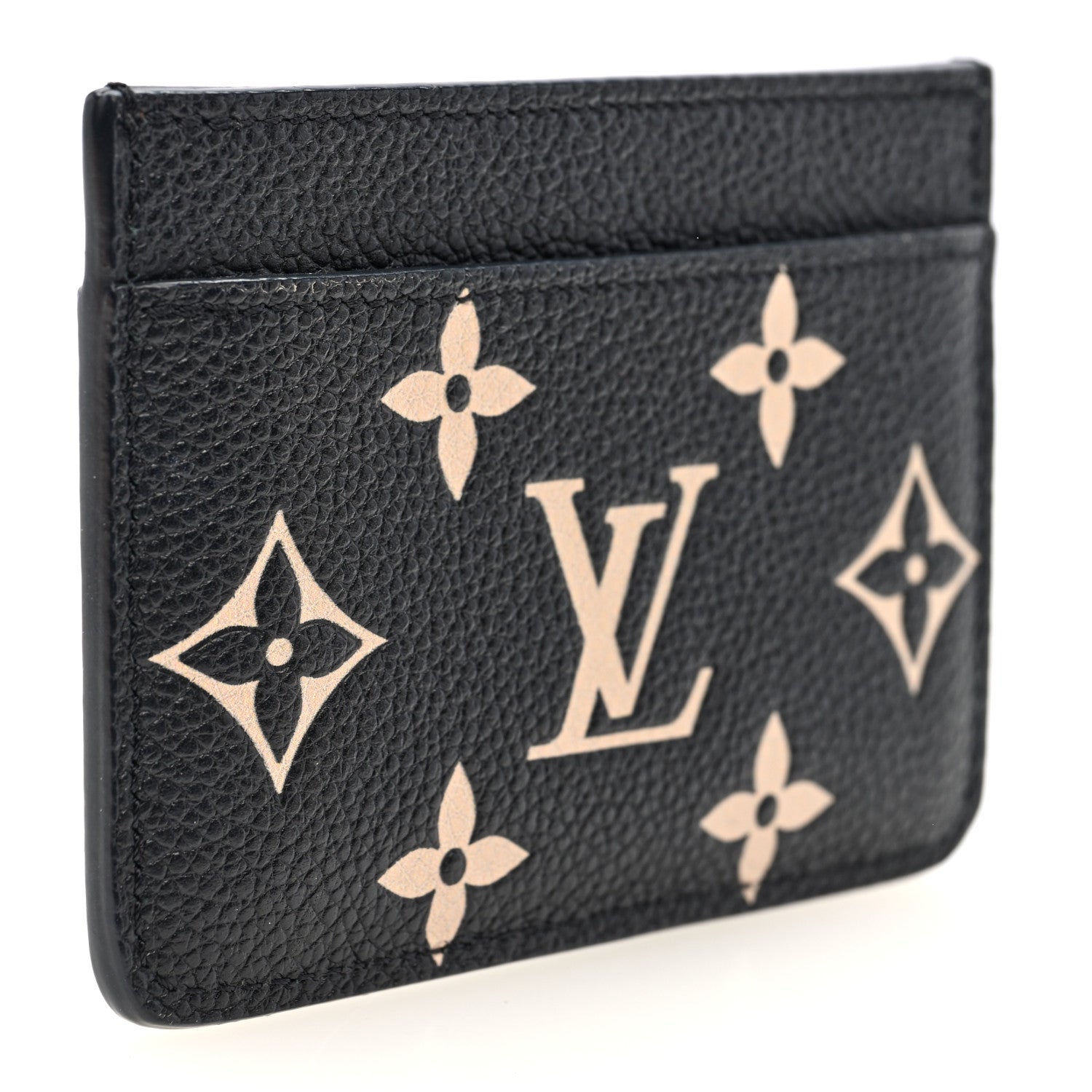 Empreinte Card Holder Black Beige