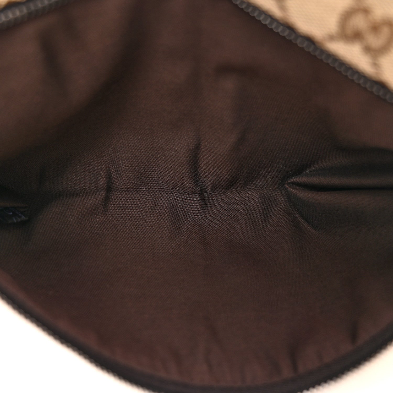 GG Monogram Double Pocket Belt Bag Dark Brown