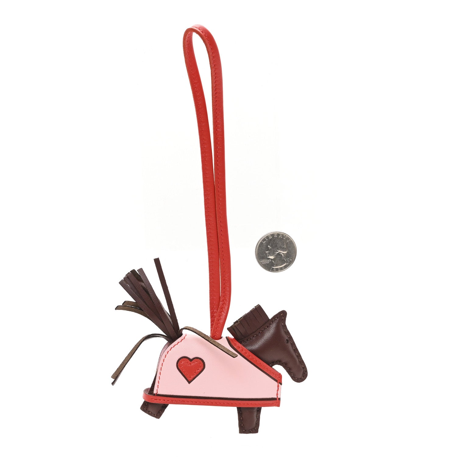 Milo Lambskin Grigri Rodeo Robeo Coeur Bag Charm PM Terre Capucine Rose Sakura