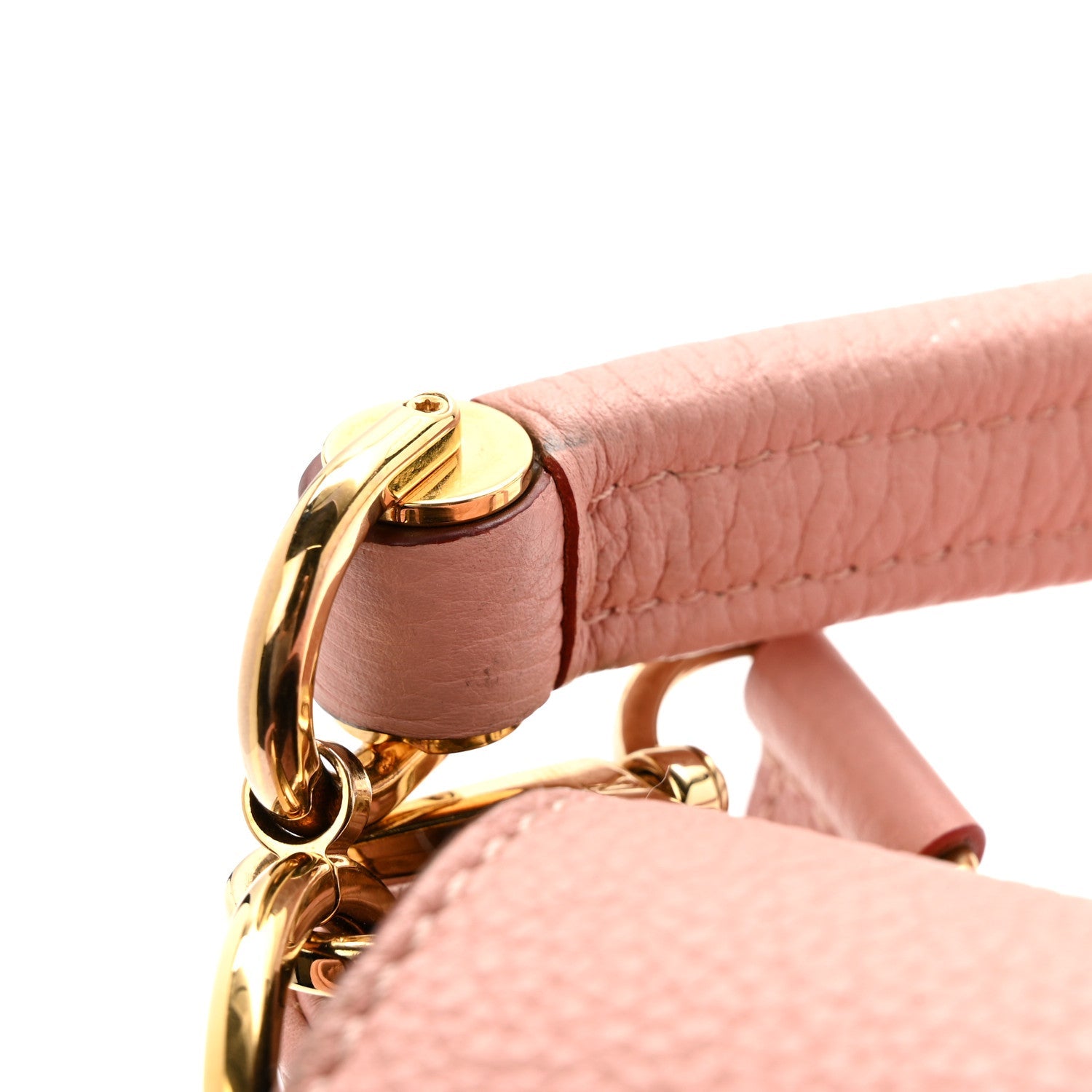 Grained Calfskin Monogram Double V Rose Poudre