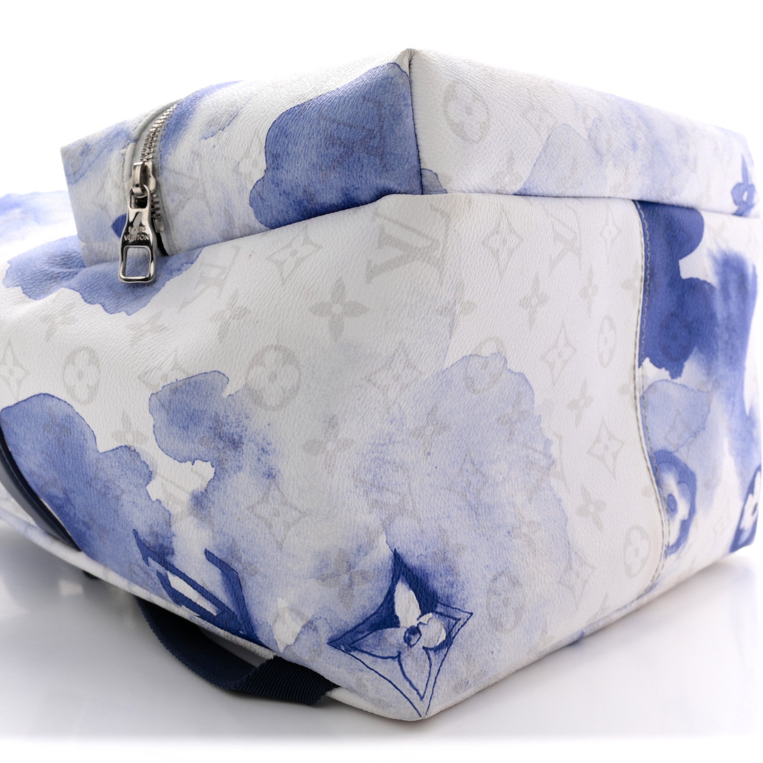 Monogram Watercolor Discovery Backpack Blue
