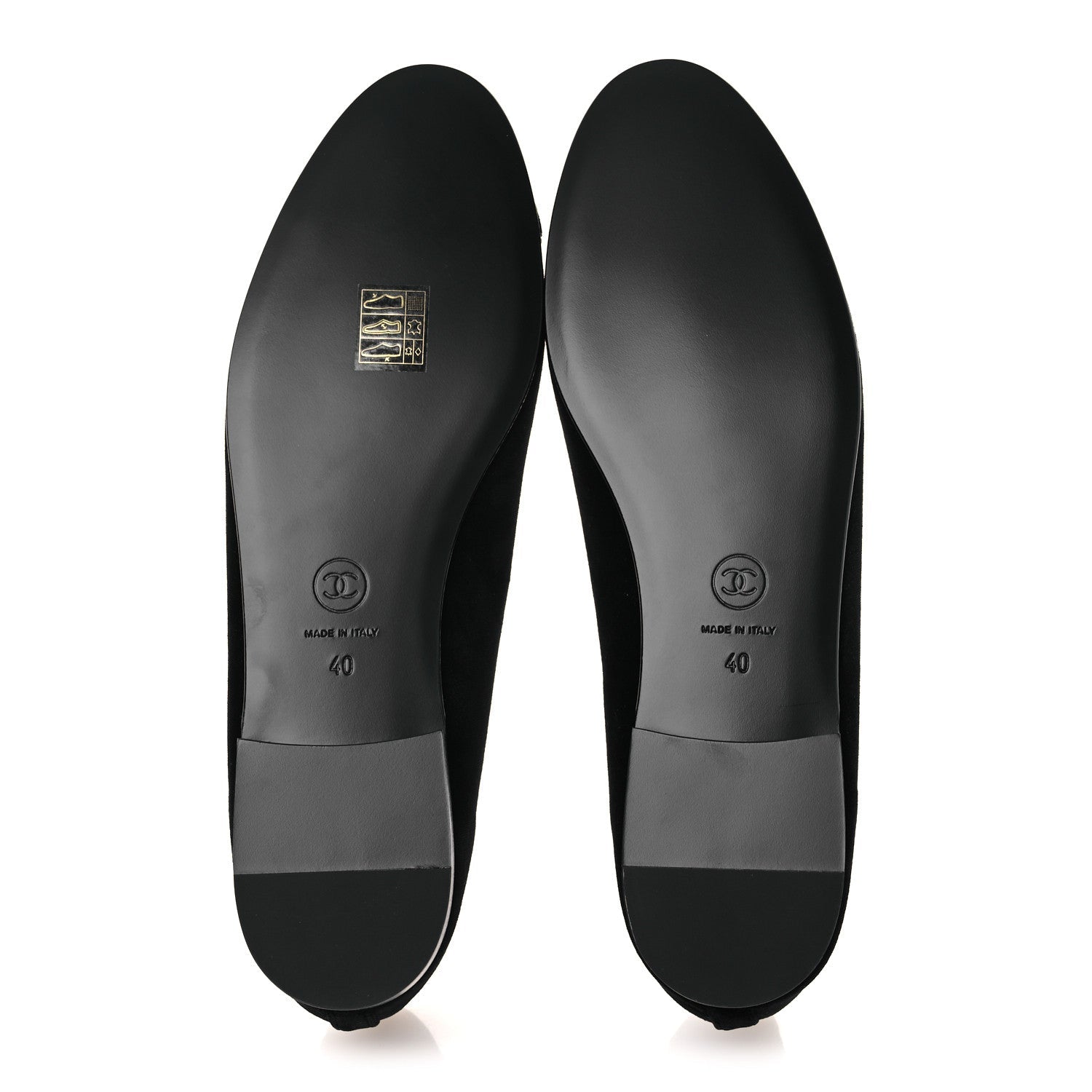 Velvet Cap Toe Ballerina Flats 40 Black