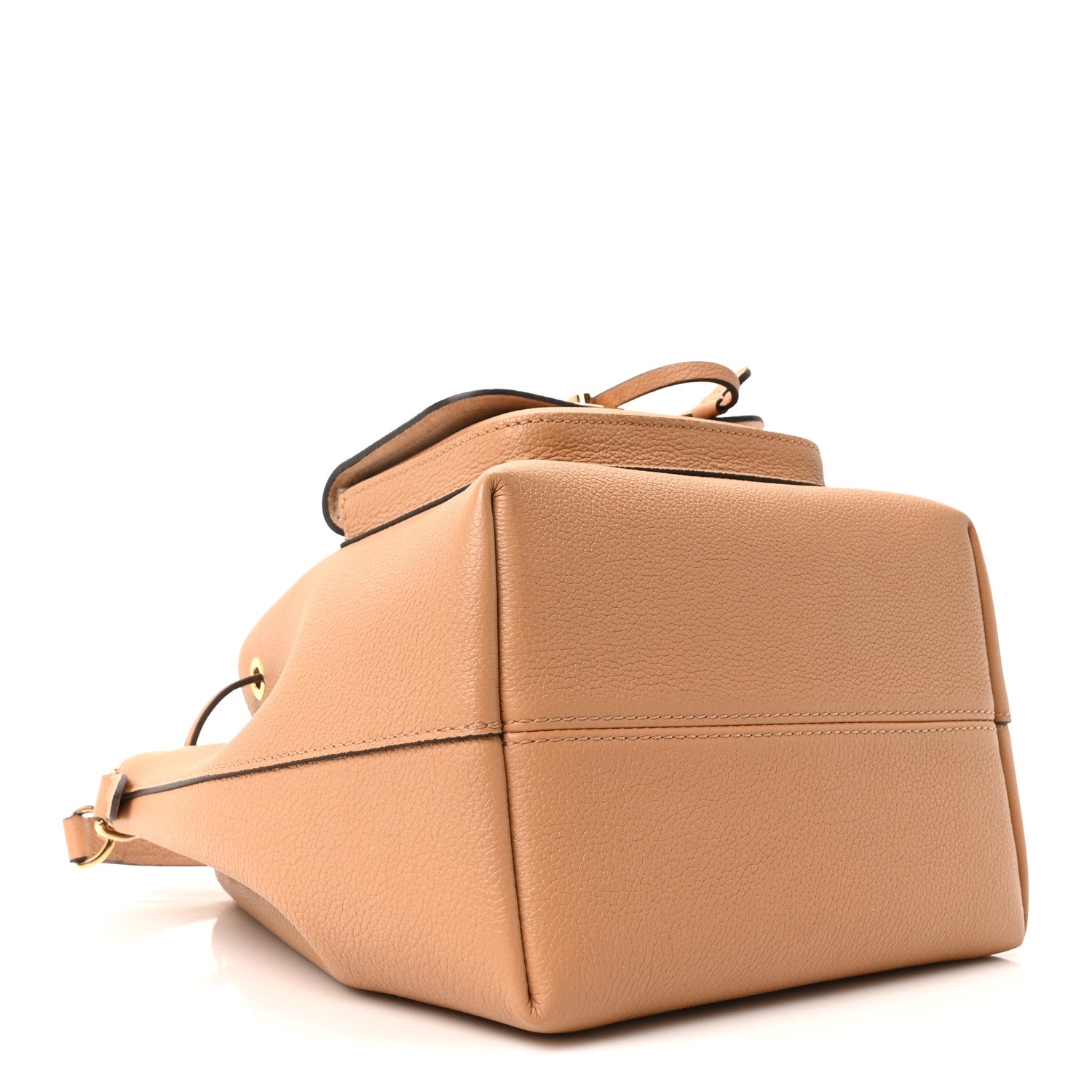 Calfskin Lockme Bucket MM Arizona Beige