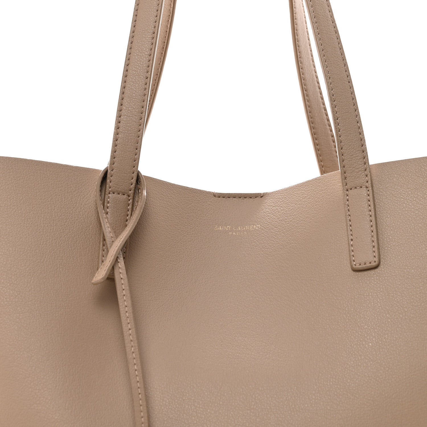 Calfskin Large Shopping Tote Dark Beige
