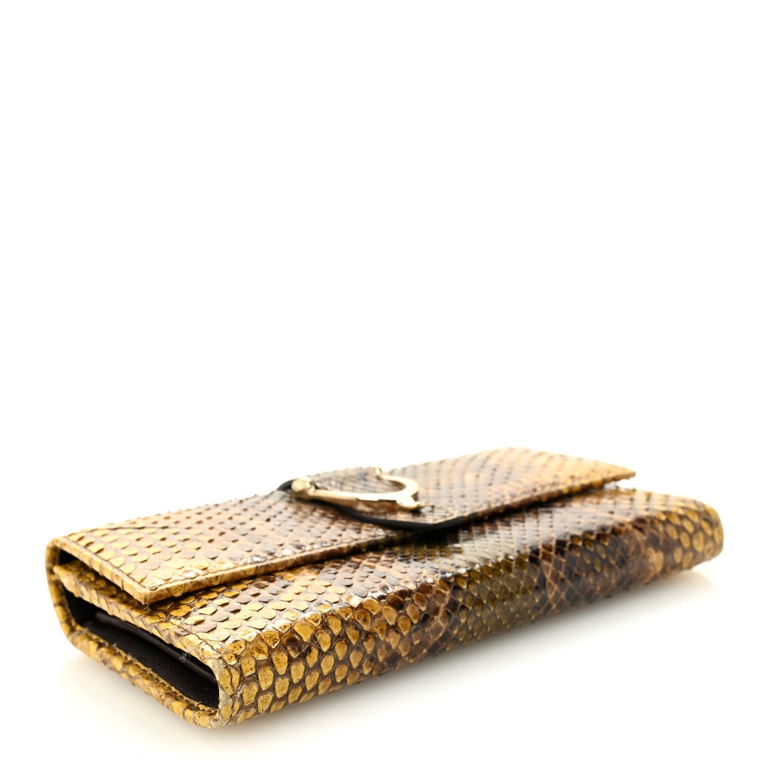 Snakeskin Stirrup Continental Wallet Multicolor