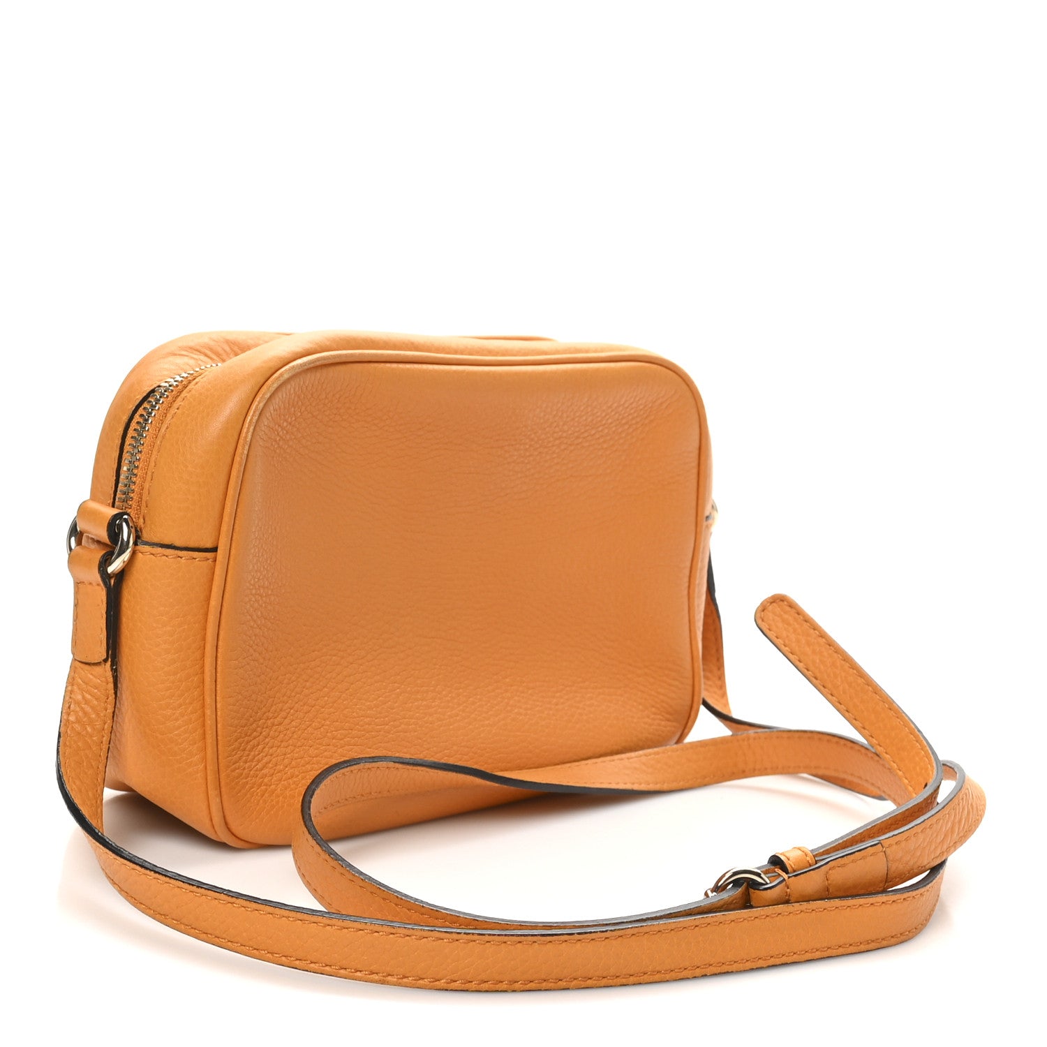 Pebbled Calfskin Small Soho Disco Bag Curcuma