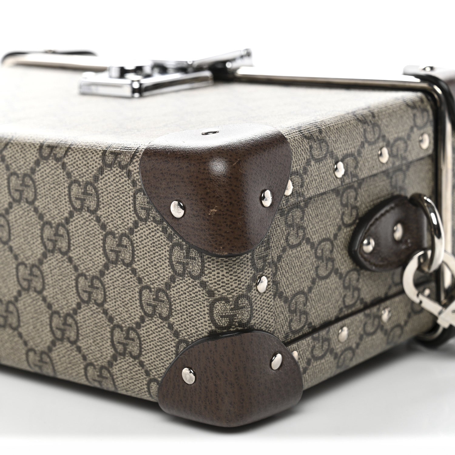 GG Supreme Monogram Globe-Trotter Beauty Case Brown