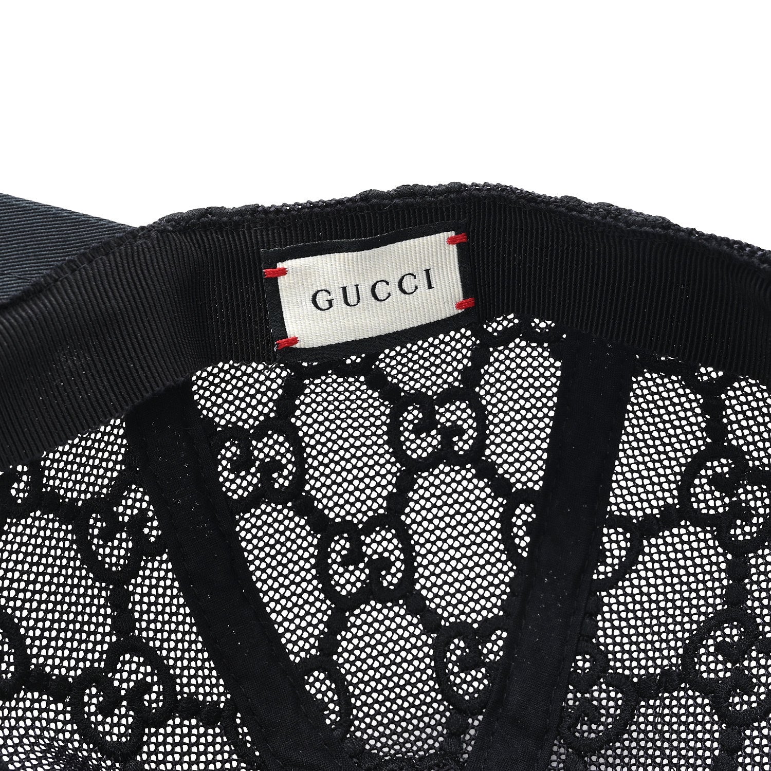 Mesh GG Monogram Shivali Baseball Hat M Black
