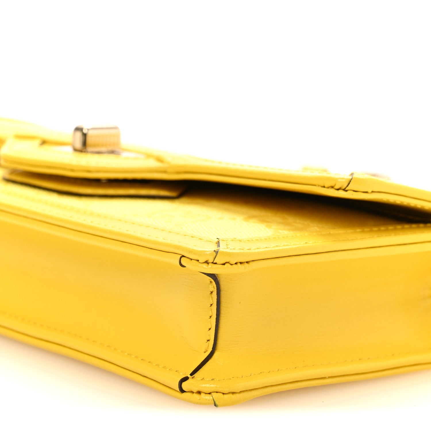 GG Monogram Scratch Lux Calfskin Mini Luce Shoulder Bag Yellow