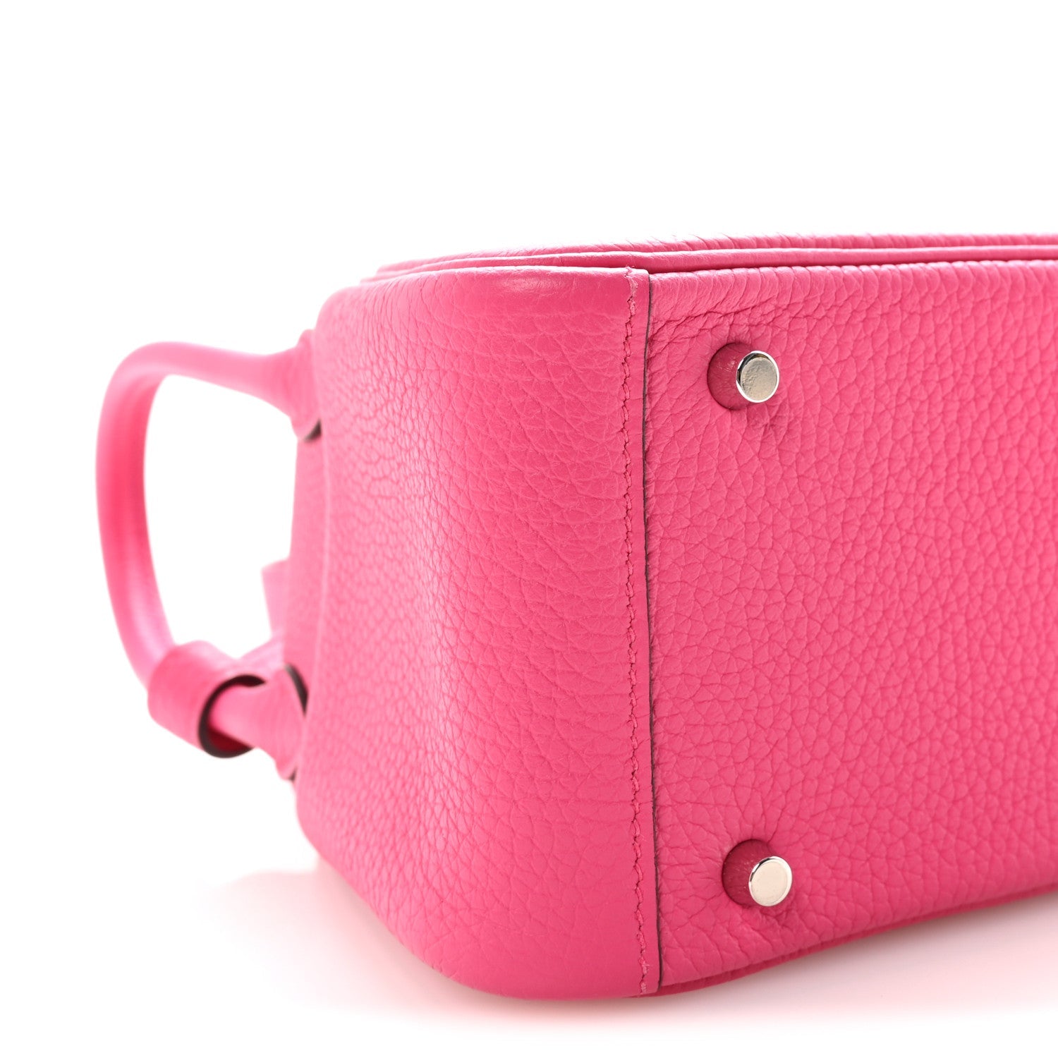 Taurillon Clemence Mini Lindy 20 Rose Shocking
