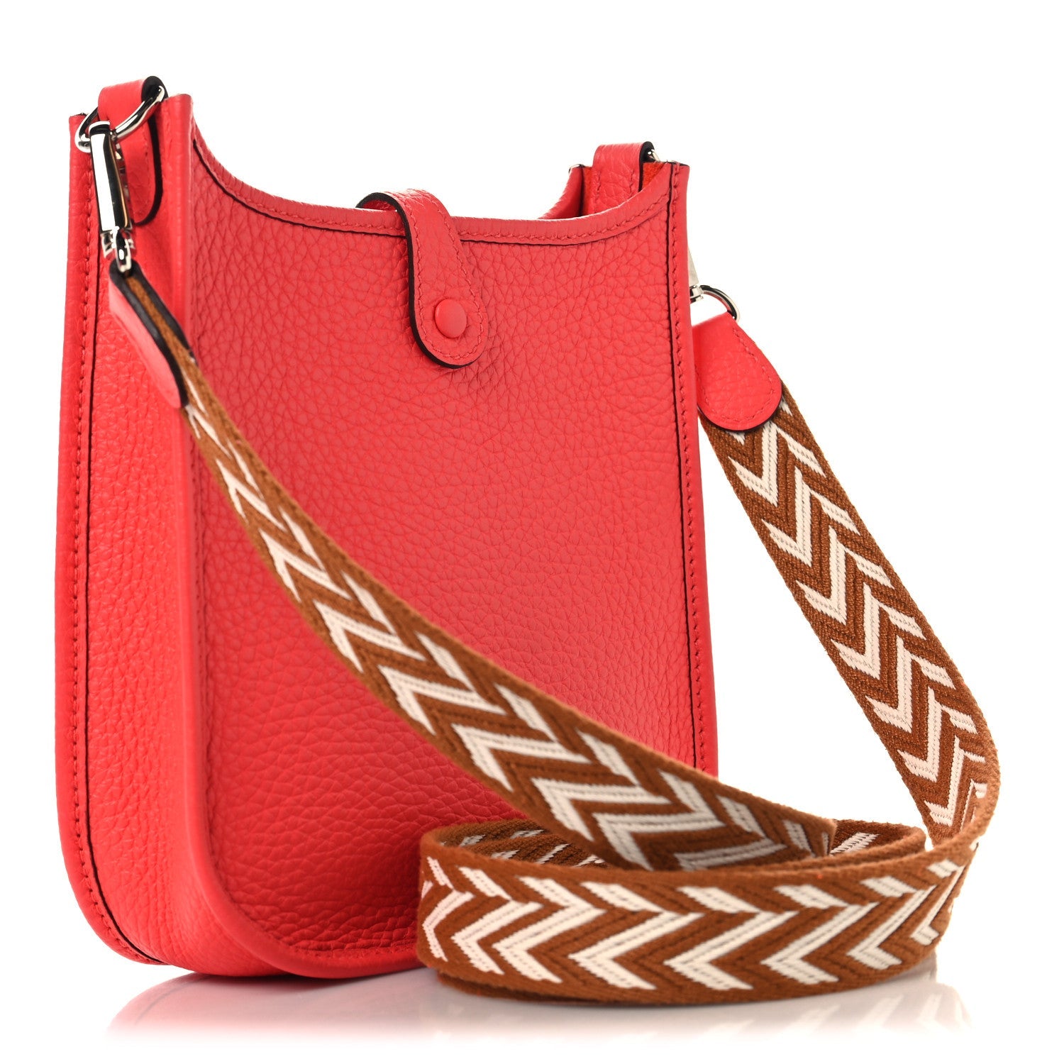 Taurillon Clemence Zigzag Sangle Evelyne TPM Rose Texas