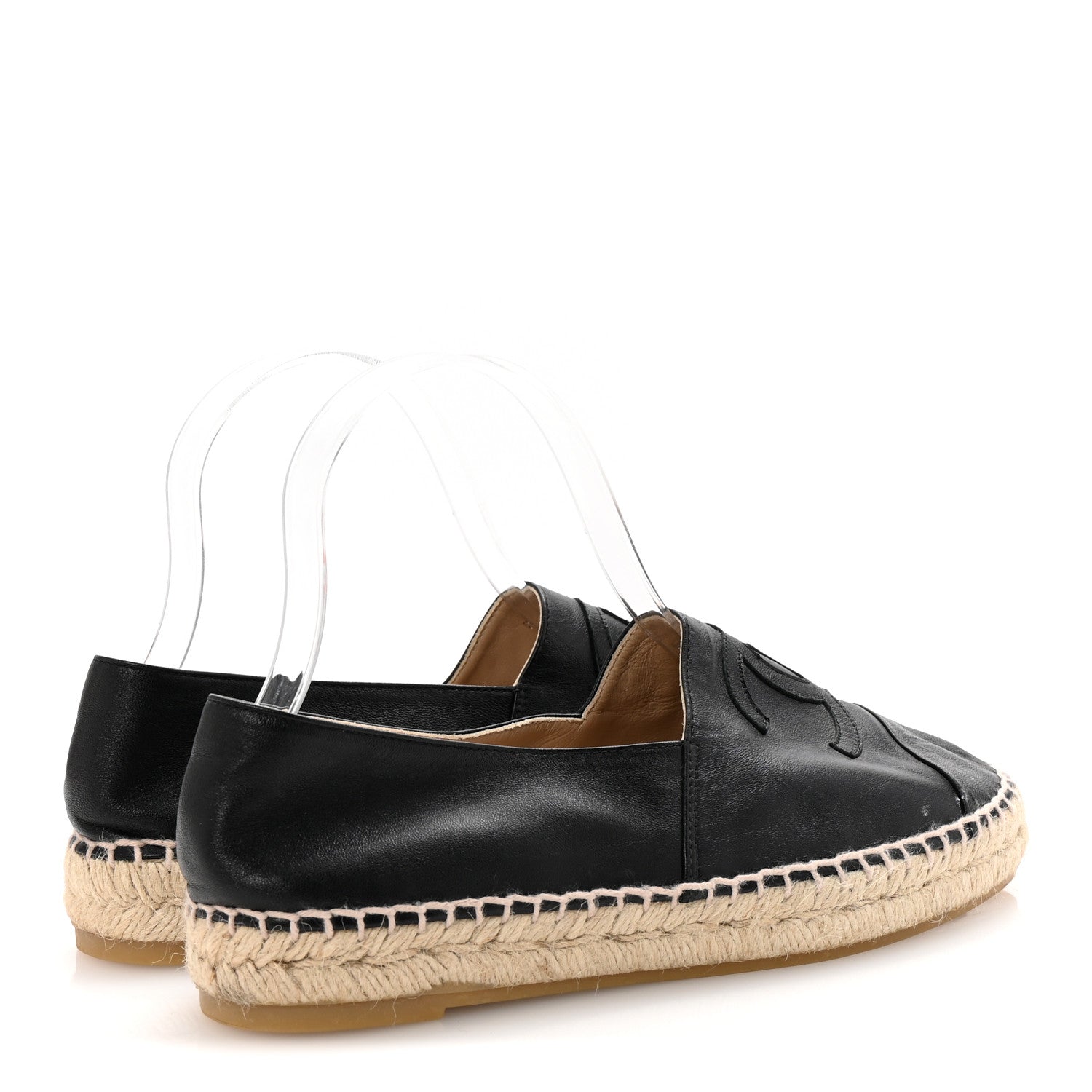 Lambskin CC Espadrilles 37 Black